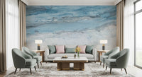 Cerulean Veined Marble Wall Mural