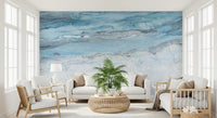 Cerulean Veined Marble Wall Mural