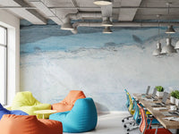 Cerulean Veined Marble Slab Wall Mural