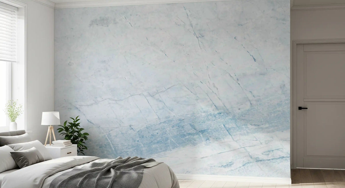 Serene Blue Veined Marble Wall Mural