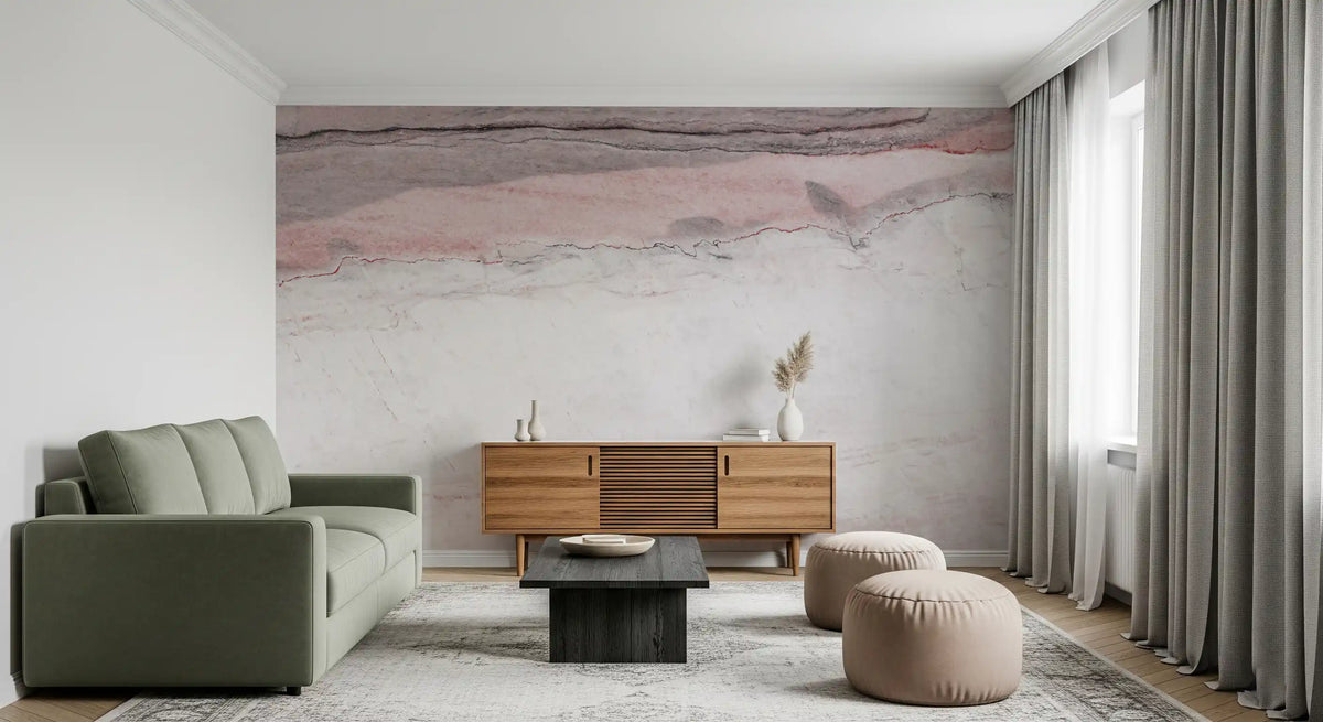 Rose Quartz Marble Vein Wall Mural