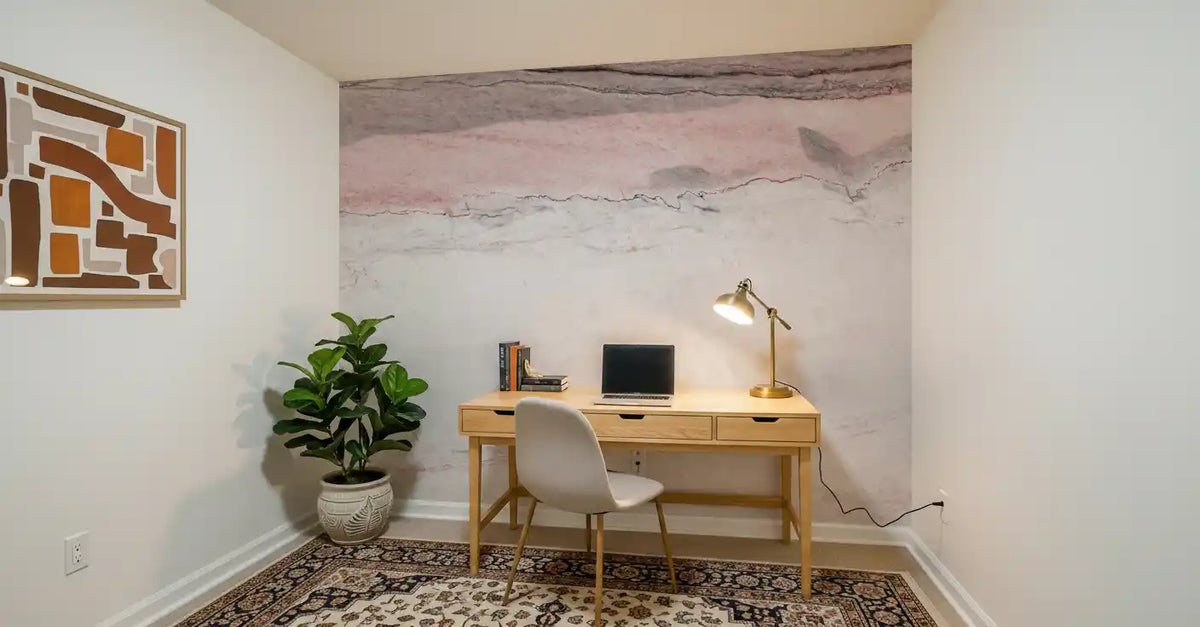 Rose Quartz Marble Vein Wall Mural
