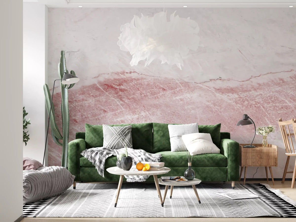 Rose Quartz Marble Vein Wall Mural