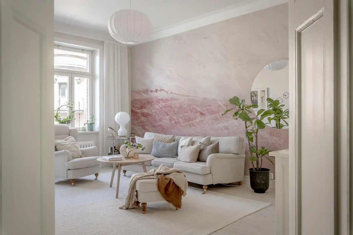 Rose Quartz Marble Vein Wall Mural