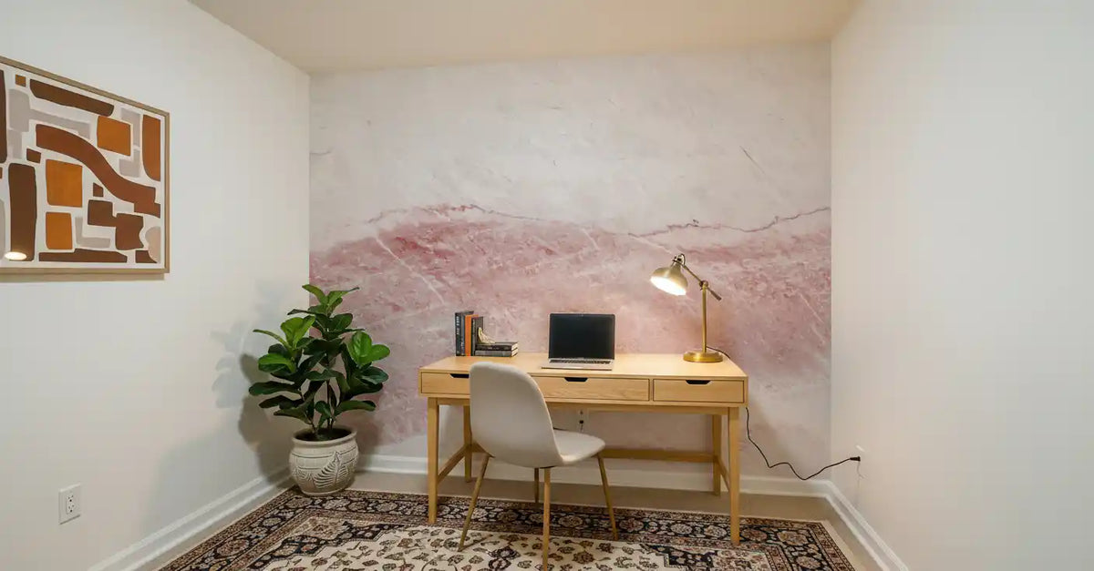 Rose Quartz Marble Vein Wall Mural