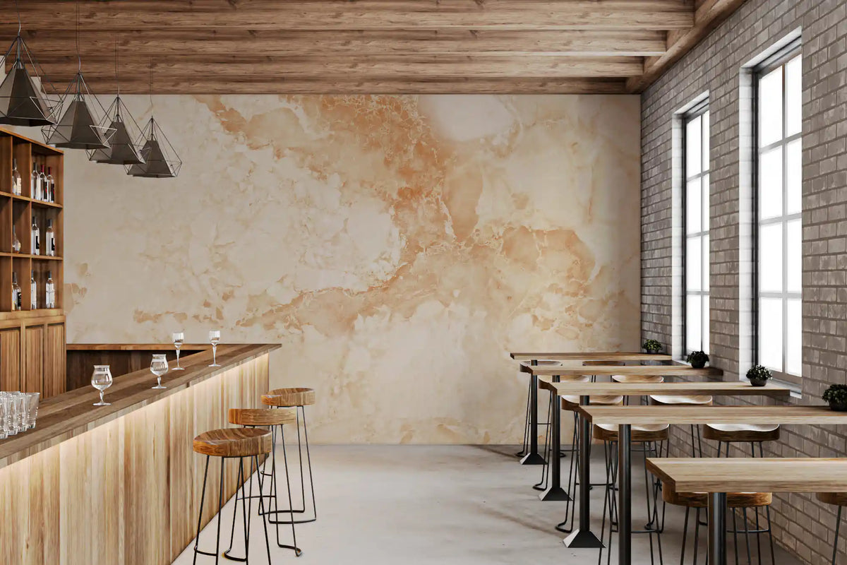 Natural Cream Marble Stone Texture Wall Mural