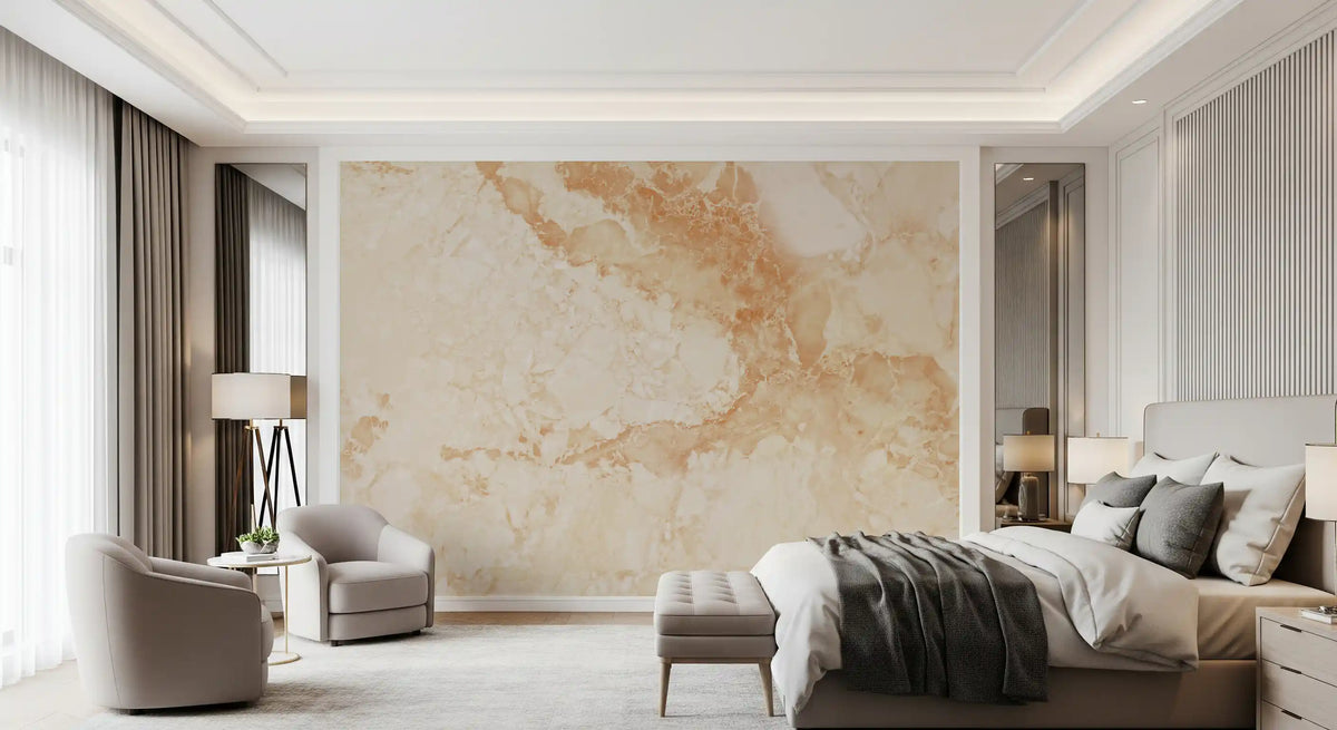 Natural Cream Marble Stone Texture Wall Mural