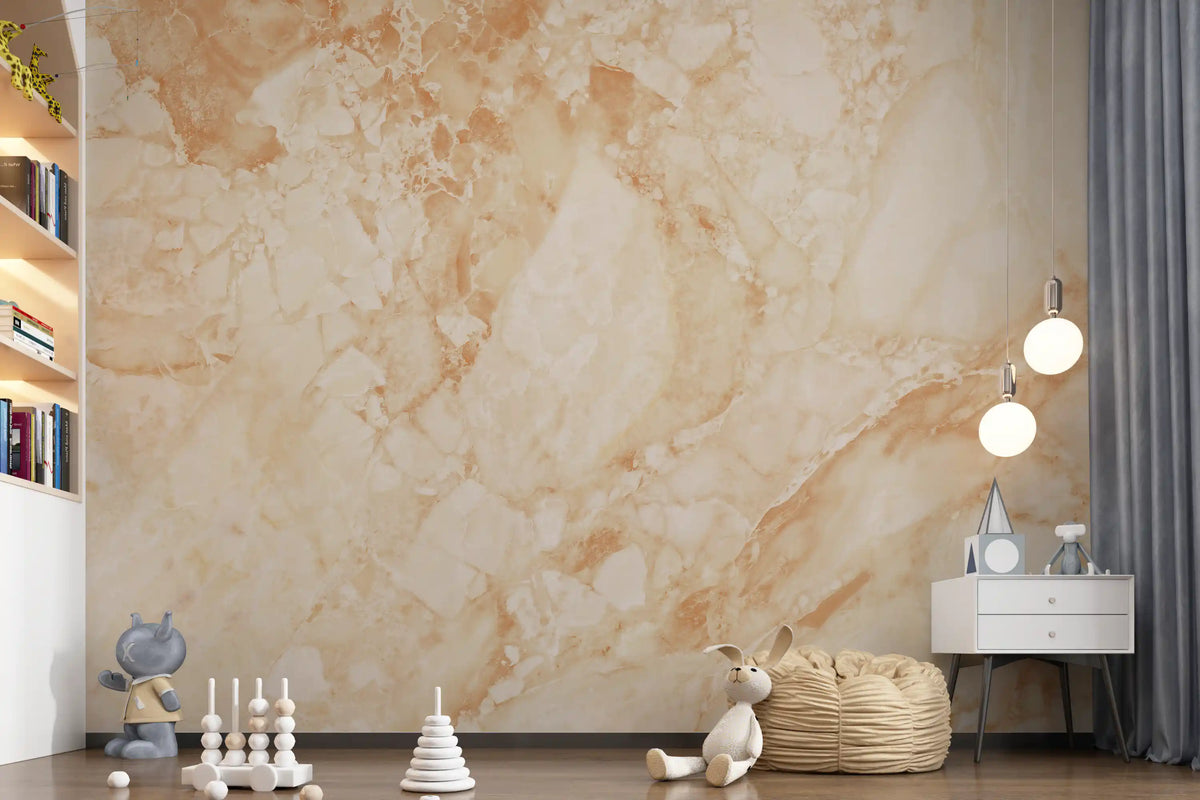 Cream And Sienna Marble Slab Wall Mural