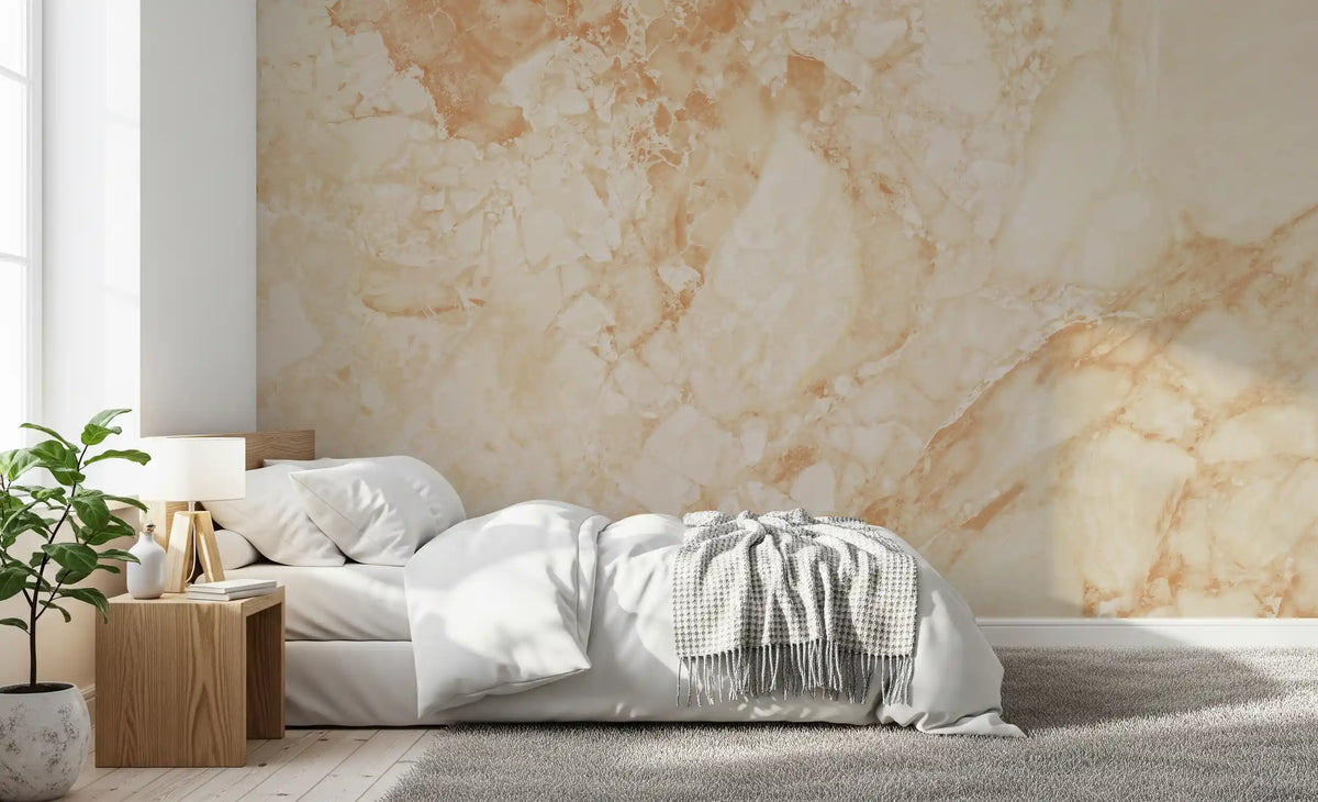 Cream And Sienna Marble Slab Wall Mural