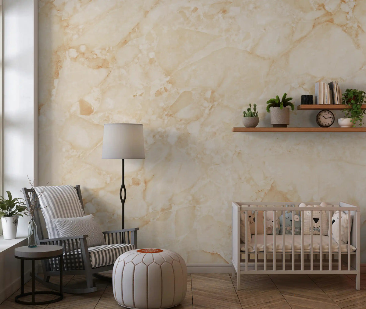 Cream Breccia Marble Texture Wall Mural