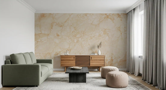 Cream Breccia Marble Texture Wall Mural
