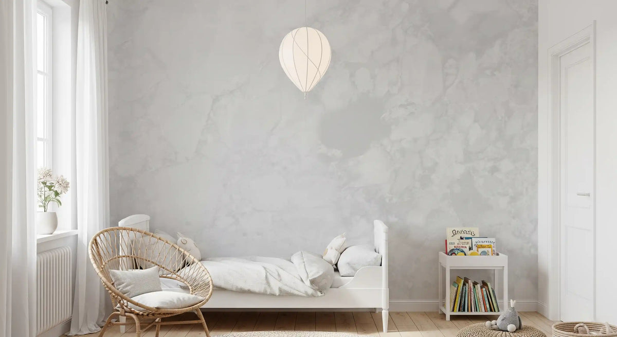 Minimalist White Marble Texture Wall Mural