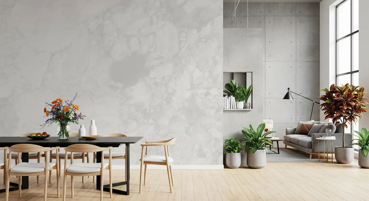 Minimalist White Marble Texture Wall Mural