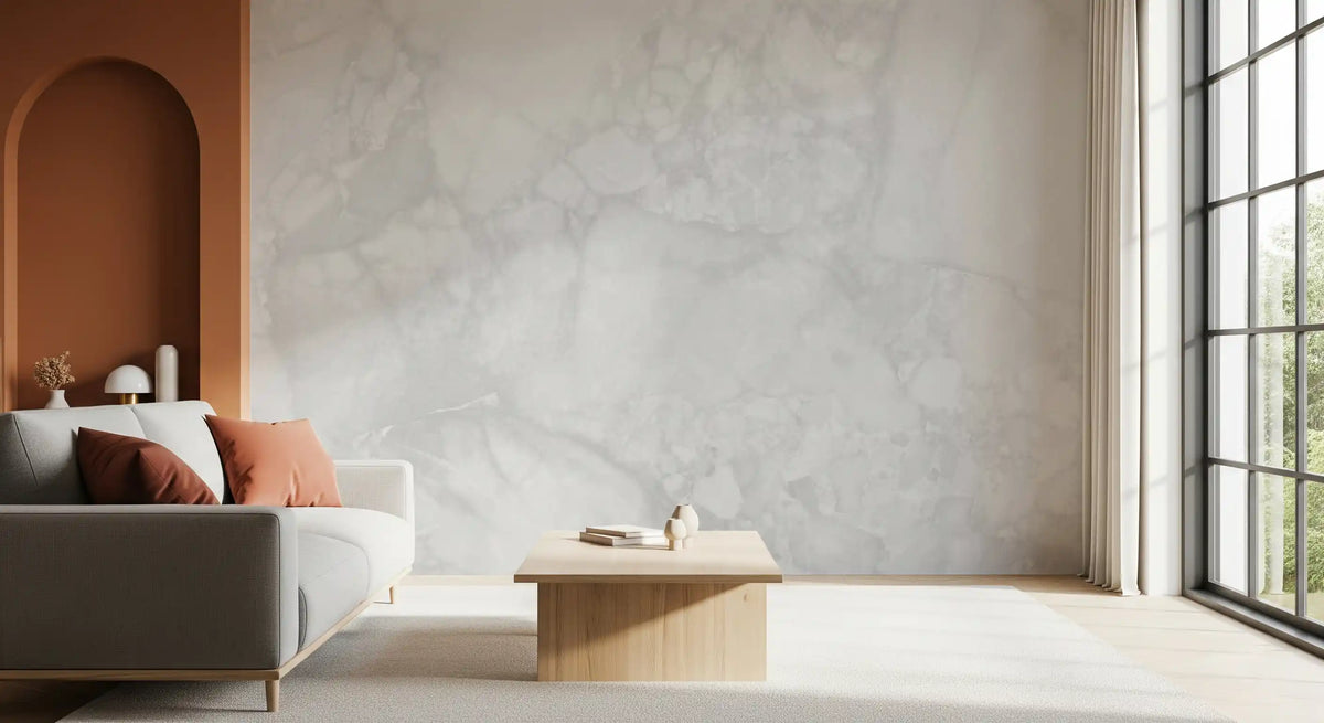 Monochrome Carrara Marble Texture Wall Mural