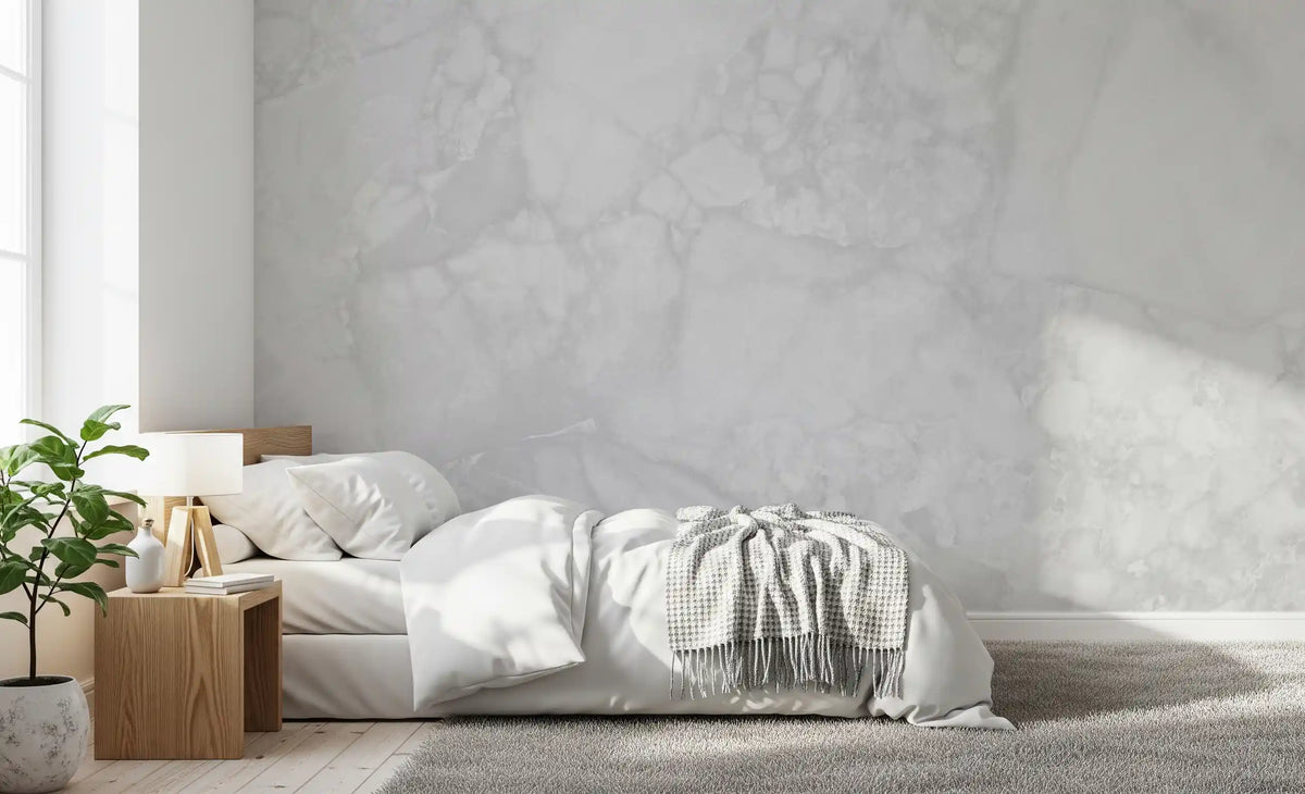 Monochrome Carrara Marble Texture Wall Mural