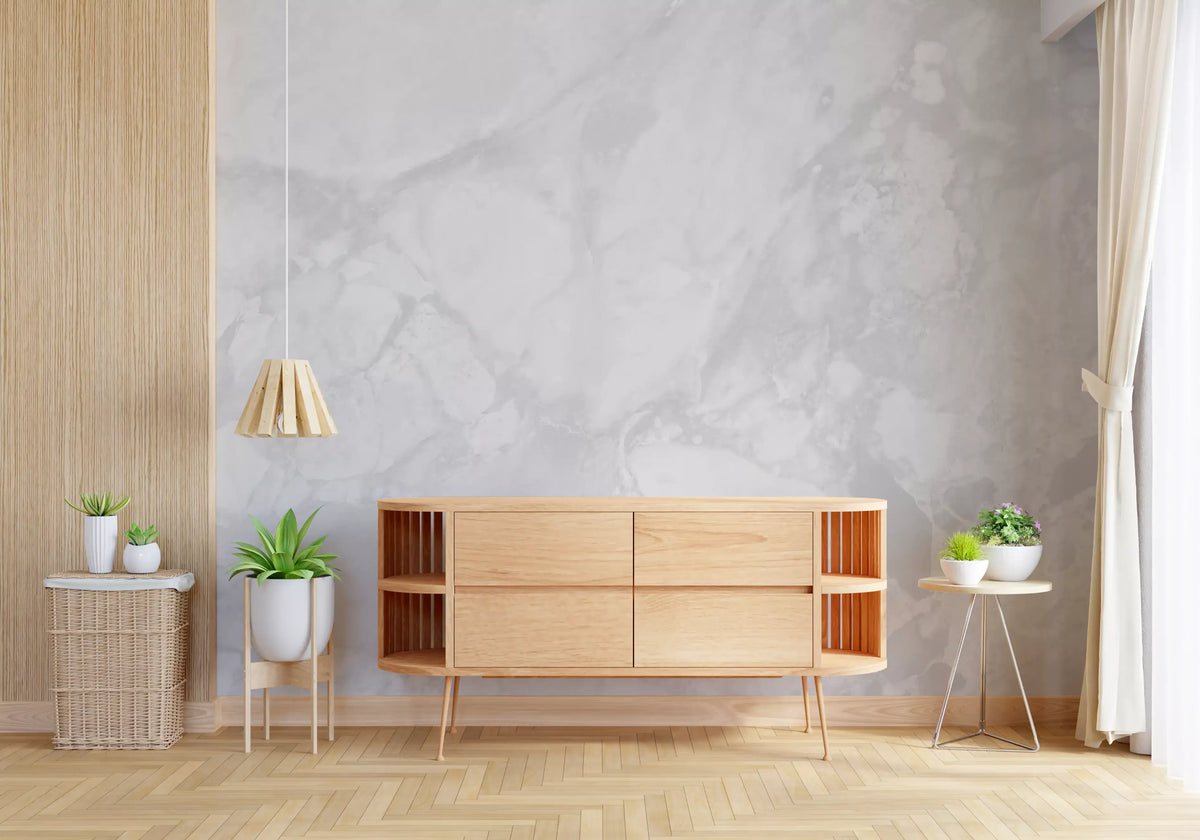 Minimalist Pale Marble Stone Wall Mural