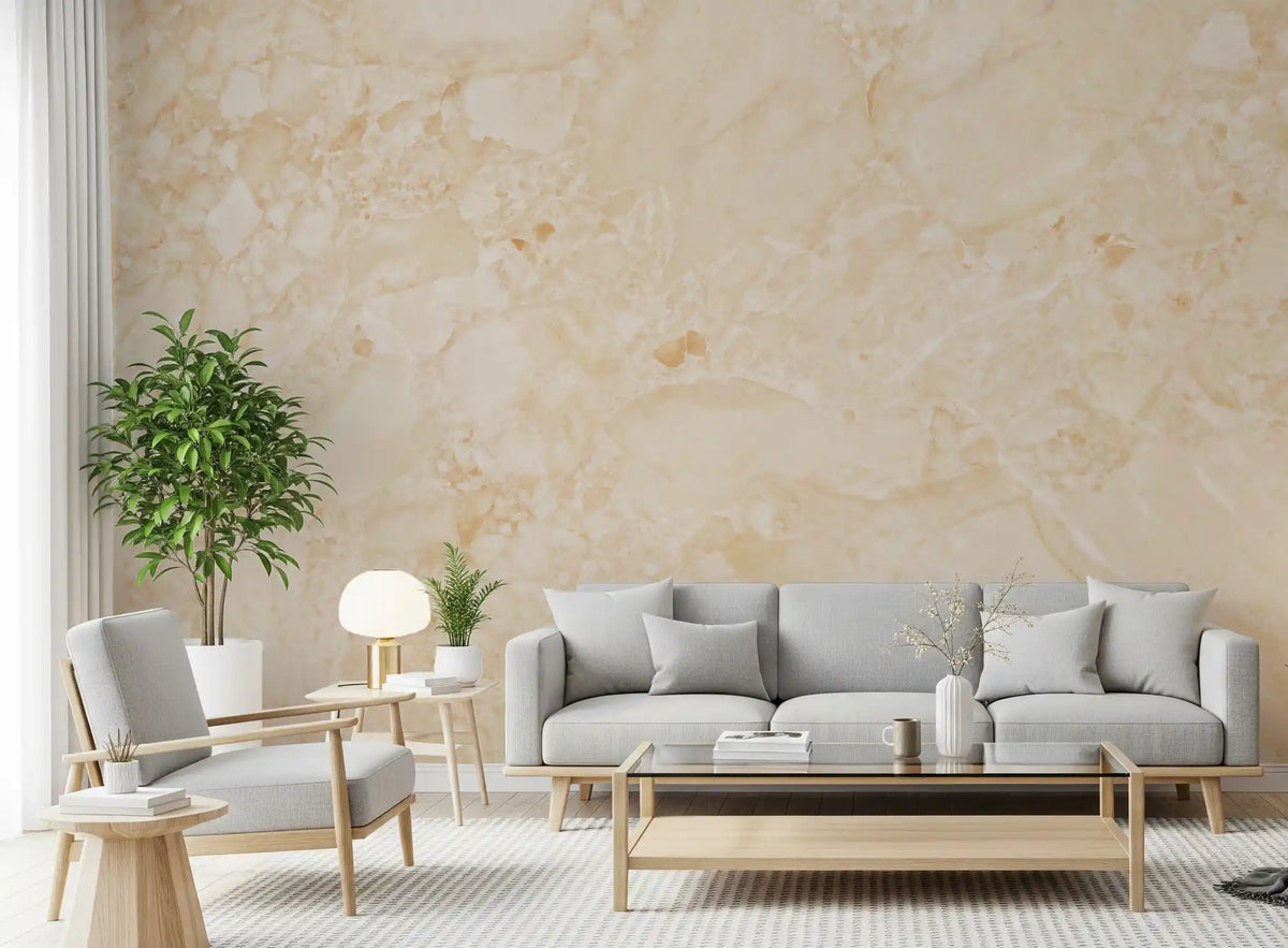 Cream Stone Texture Surface Wall Mural