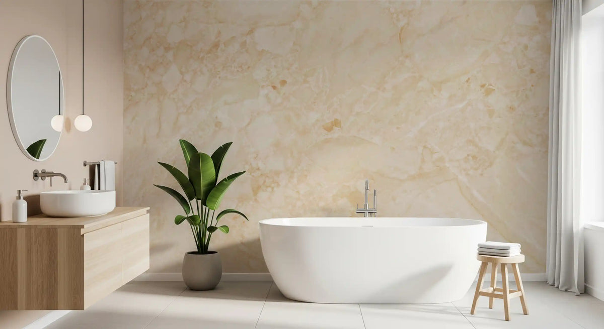 Cream Stone Texture Surface Wall Mural