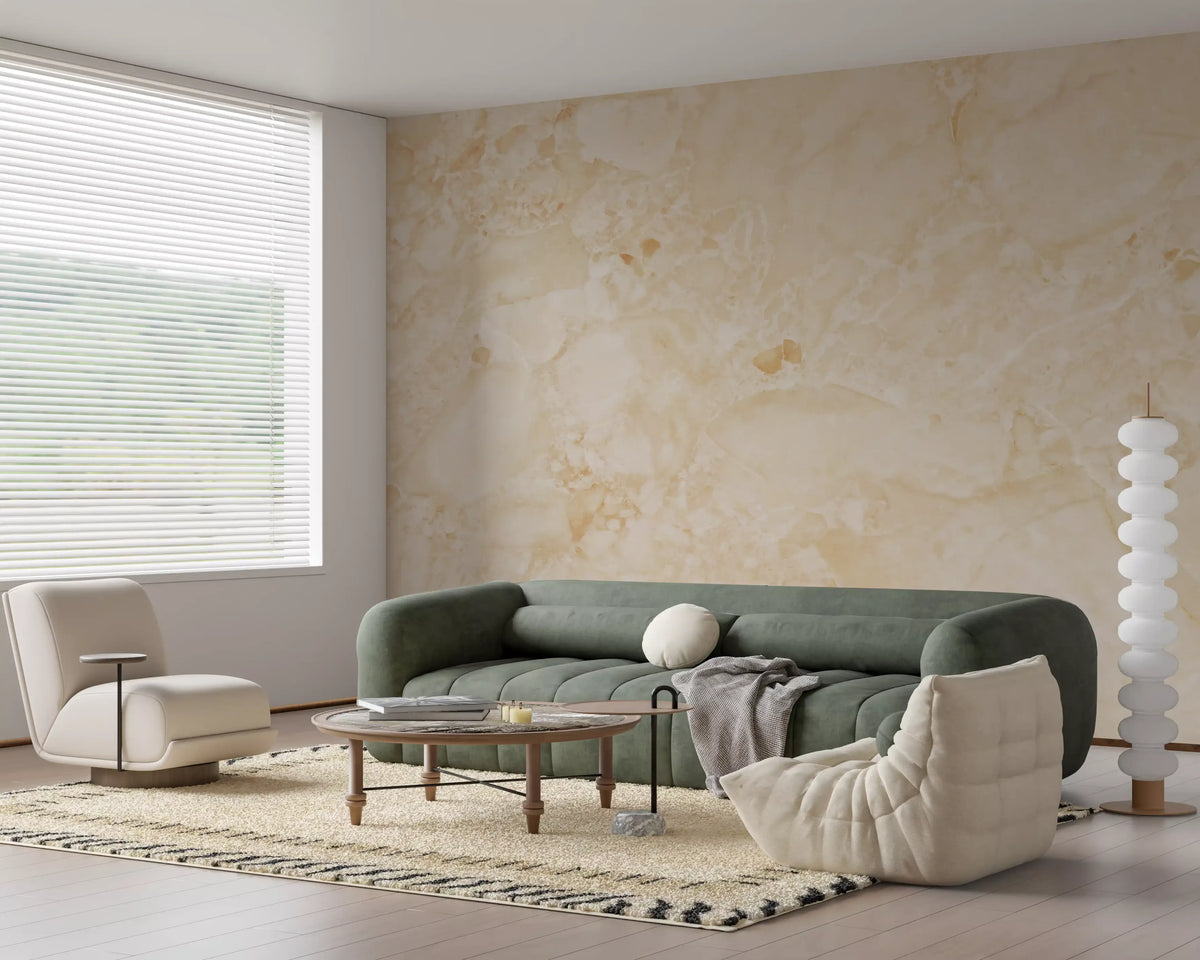 Cream Stone Texture Surface Wall Mural