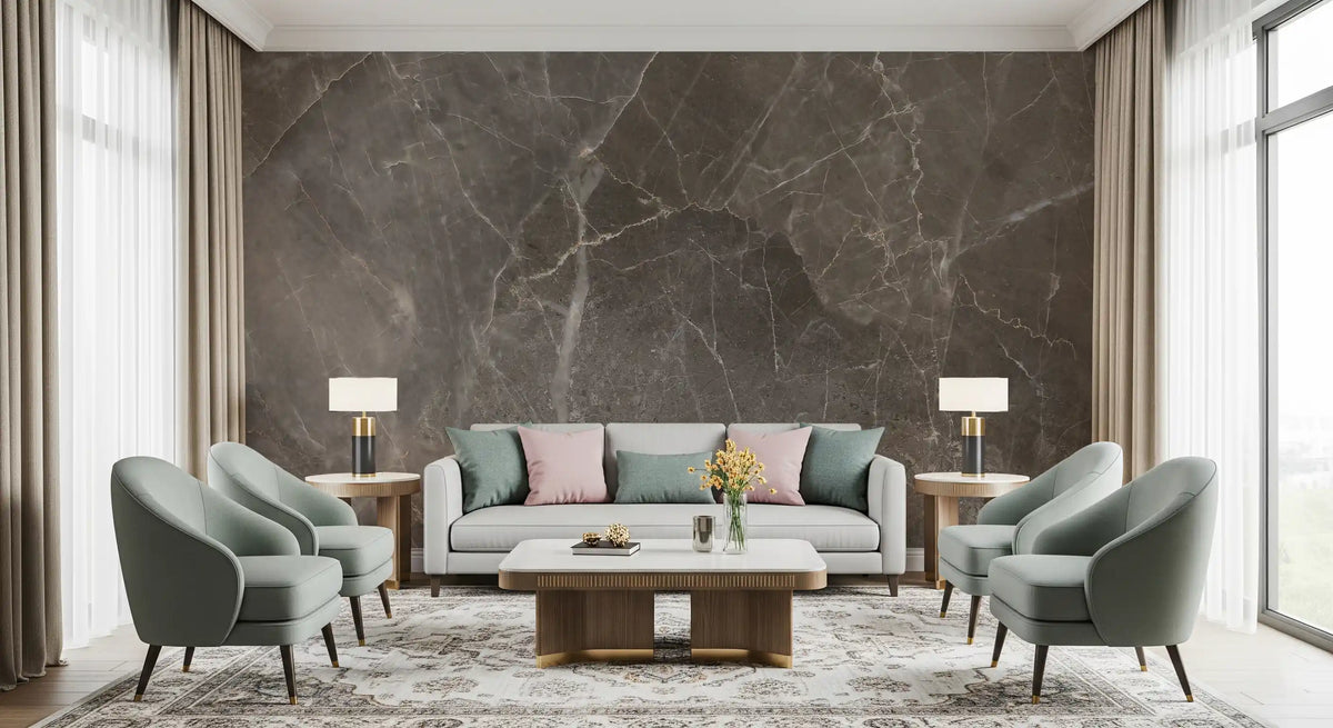 Smoky Quartz Marble Stone Texture Wall Mural