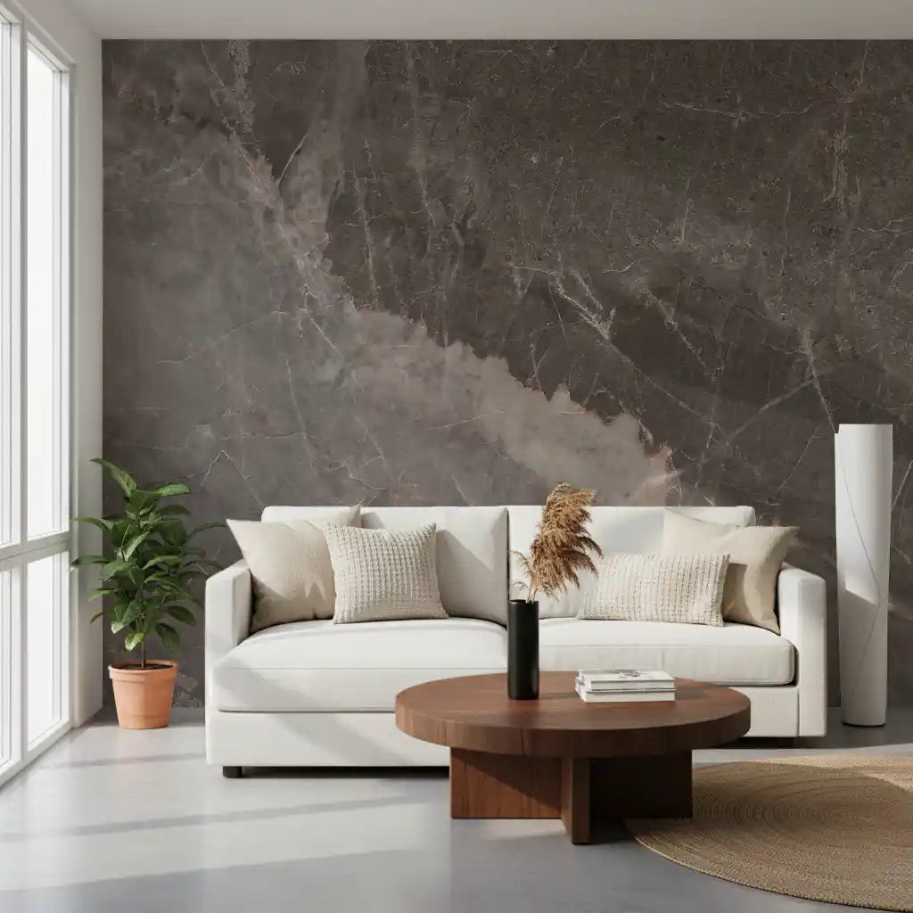 Stormy Slate Marble Texture Wall Mural