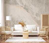 Neutral Stone Vein Texture Wall Mural