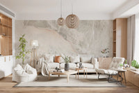 Neutral Stone Vein Texture Wall Mural