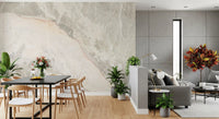 Neutral Stone Vein Texture Wall Mural