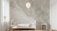Serene Grey Marble Veining Wall Mural
