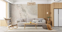 Natural Cream and Gray Marble Slab Wall Mural