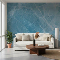 Cerulean Veined Stone Wall Mural