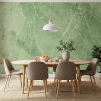 Sage Green Veined Marble Stone Wall Mural