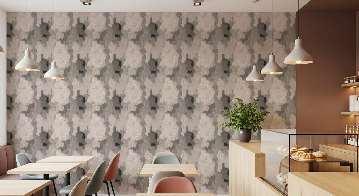 Neutral Impasto Layered Strokes Wallpaper⁠