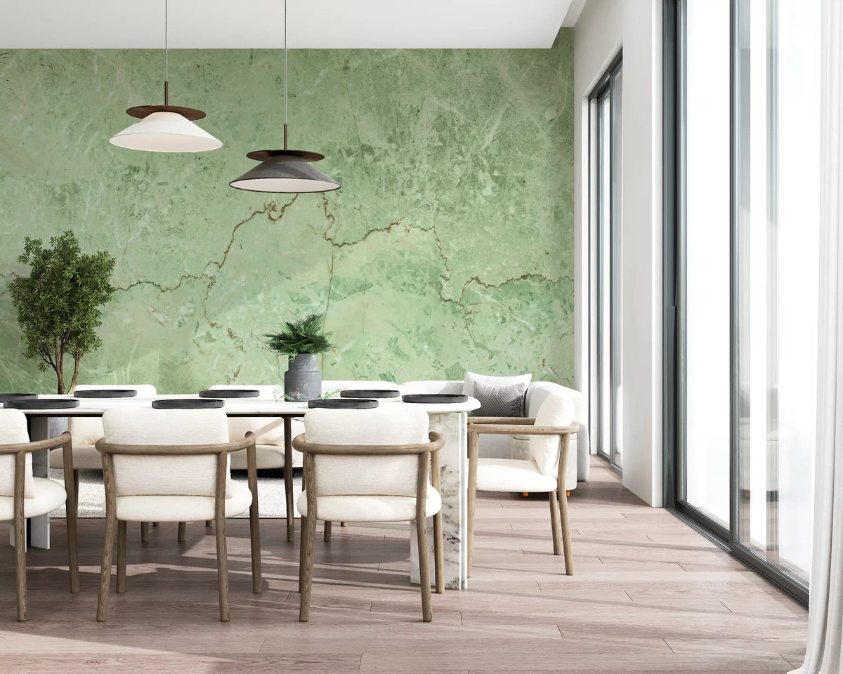 Sage Marble Vein Texture Wall Mural