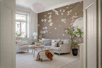 Minimalist Floating Petals Wall Mural