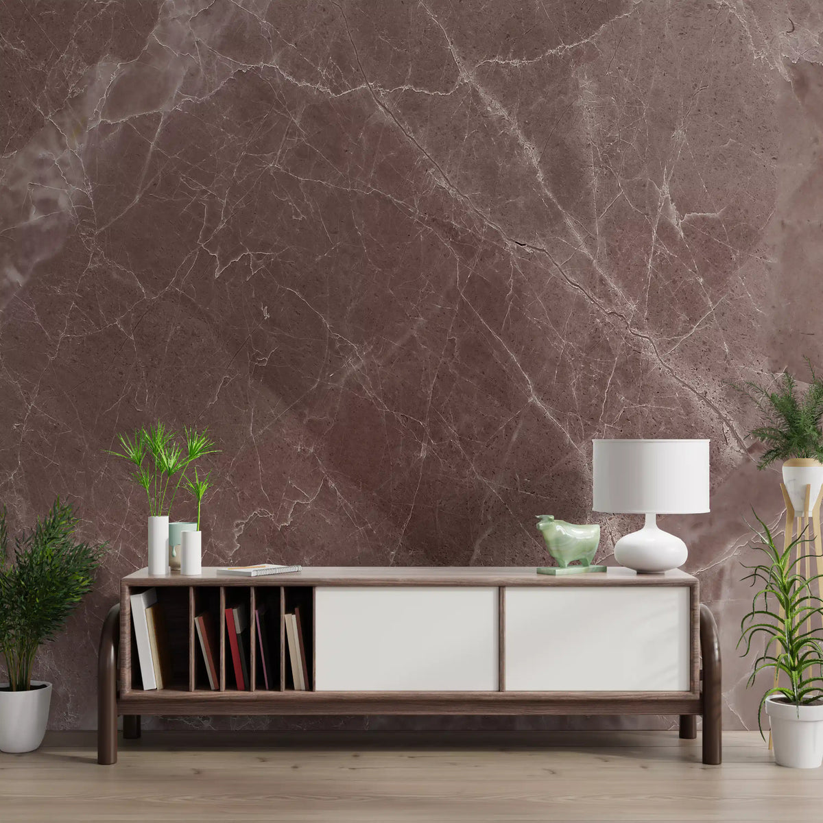 Rustic Earth Tones Marble Wall Mural