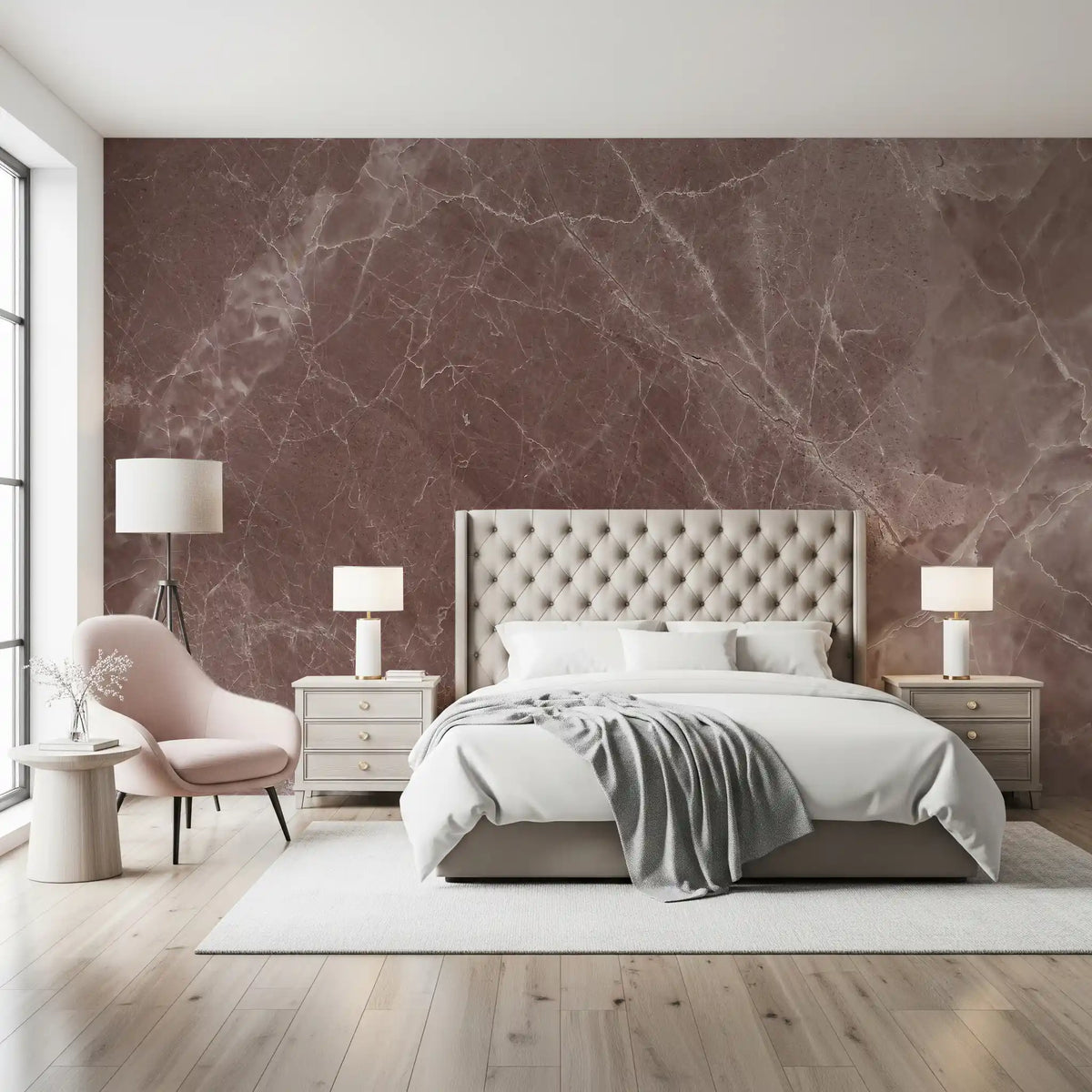 Rustic Earth Tones Marble Wall Mural