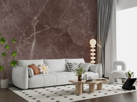 Rustic Earthy Brown Stone Slab Wall Mural