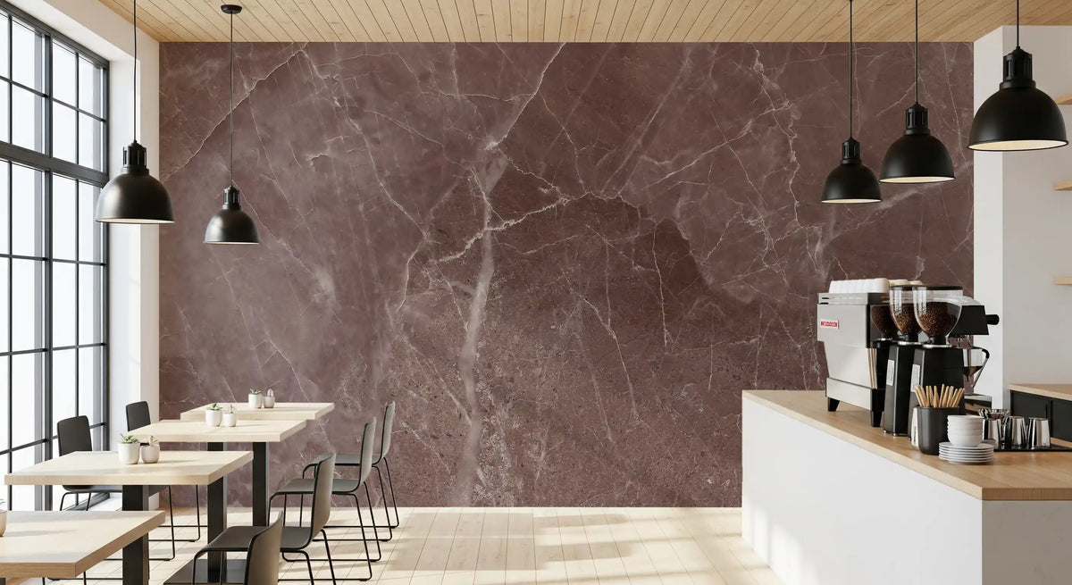 Rustic Earthy Brown Stone Slab Wall Mural