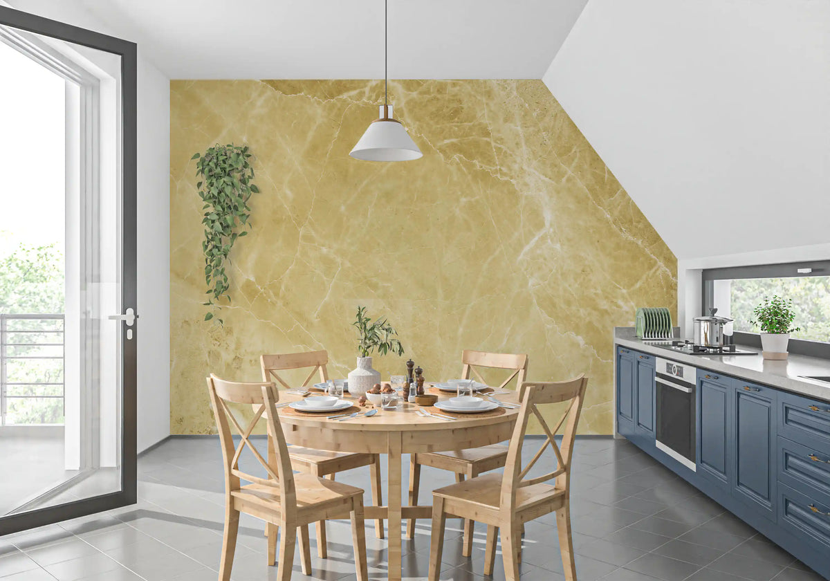 Golden Sand Marble Vein Wall Mural