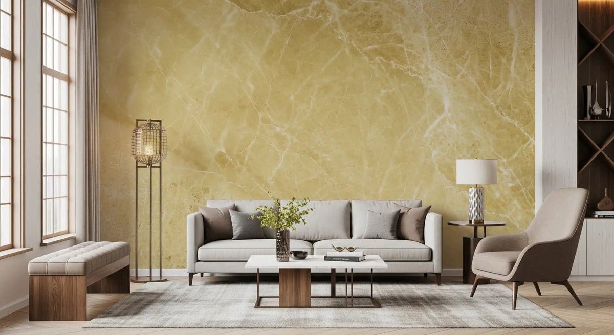 Golden Sand Marble Vein Wall Mural