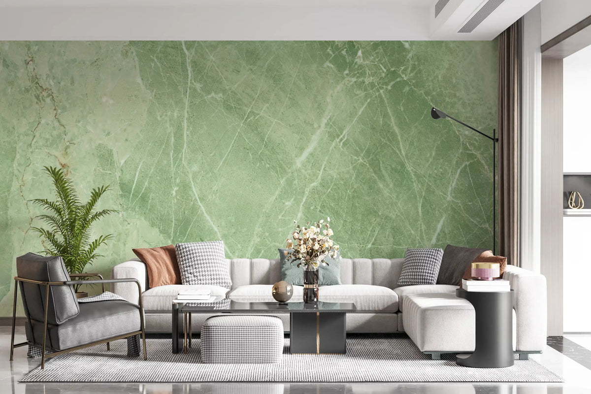 Emerald Stone Vein Texture Wall Mural