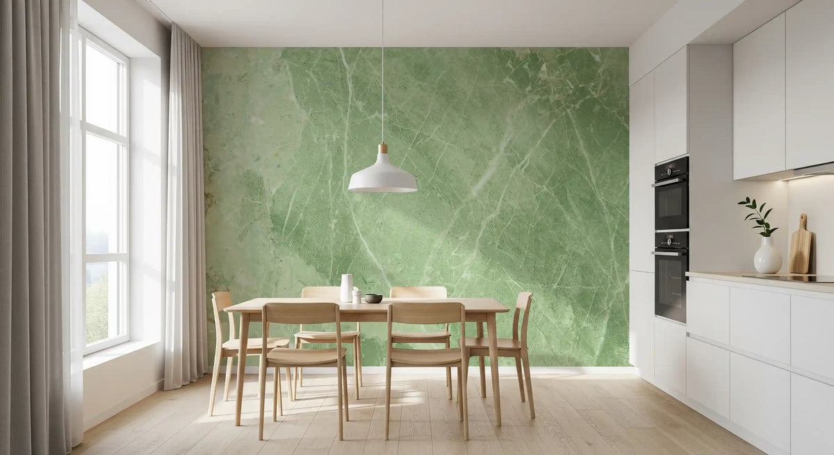 Emerald Stone Vein Texture Wall Mural