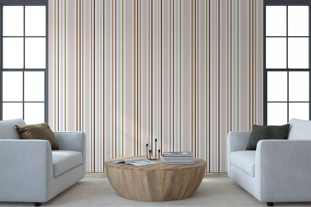 Modern Linear Rhythm in Neutral Tones Wallpaper⁠
