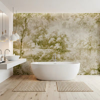 Rustic Sage Pastoral Garden Mural Wall Mural