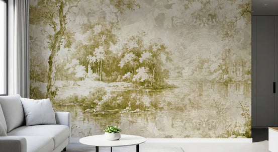Rustic Sage Pastoral Garden Mural Wall Mural
