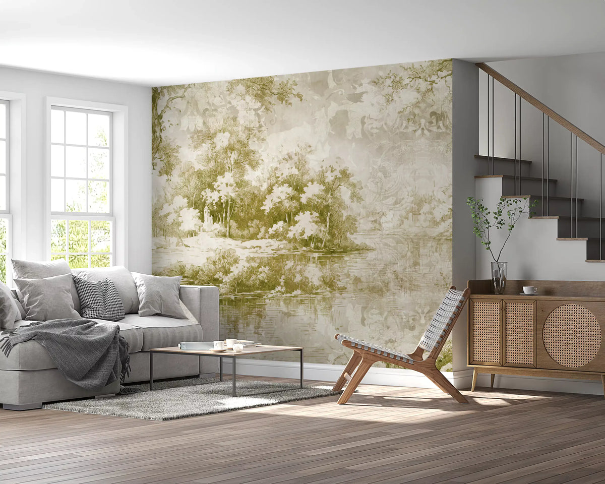 Rustic Sage Pastoral Garden Mural Wall Mural