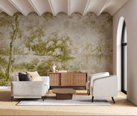 Rustic Sage Pastoral Garden Mural Wall Mural