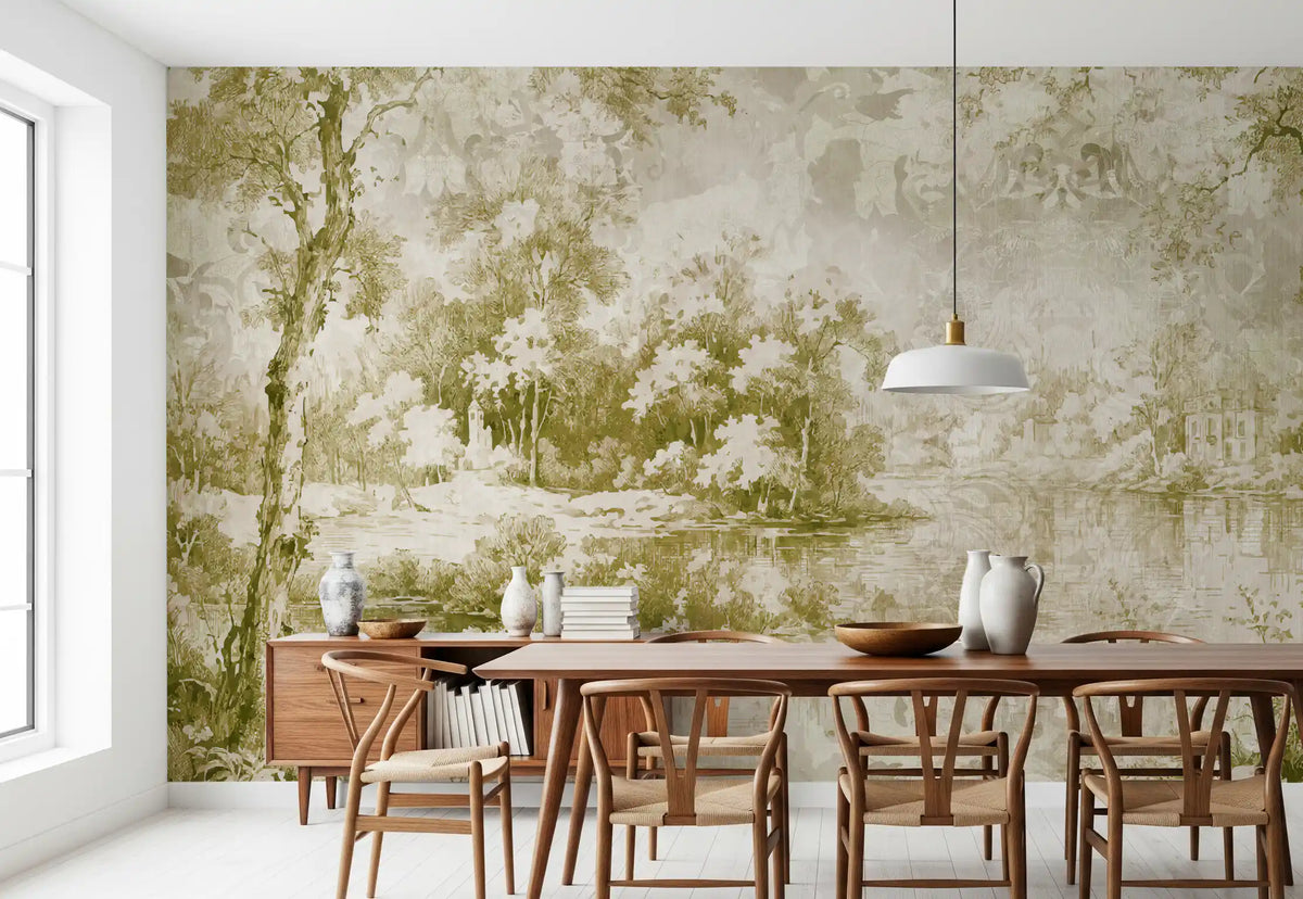 Rustic Sage Pastoral Garden Mural Wall Mural