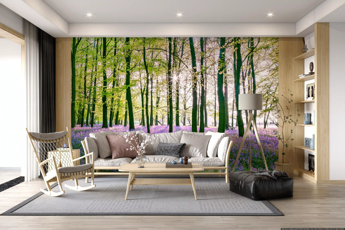 Spring Floral Forest Meadow Wall Mural